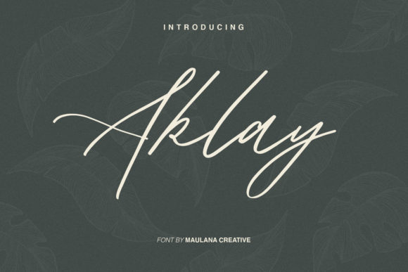 Aklay: A Smooth and Stunning Script Font for Elegant Publishing