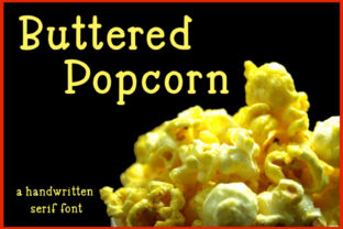 Buttered Popcorn: A Charming Handwritten Serif Font