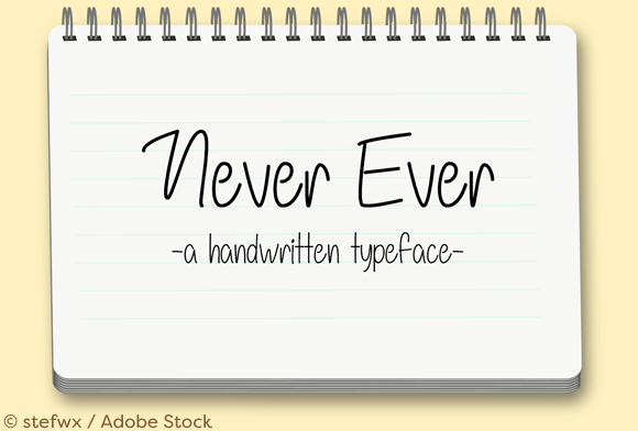 Never Ever: A Charming Script Handwritten Font for Your Brand