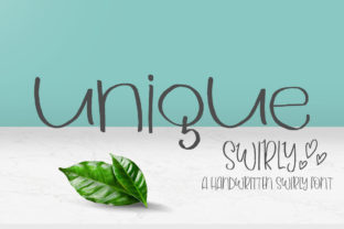 Unique Swirly: A Font for Handmade Charm and Elegance