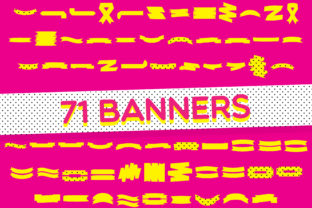 Yellow Dingbat Banners: A Versatile Font for Creative Makers